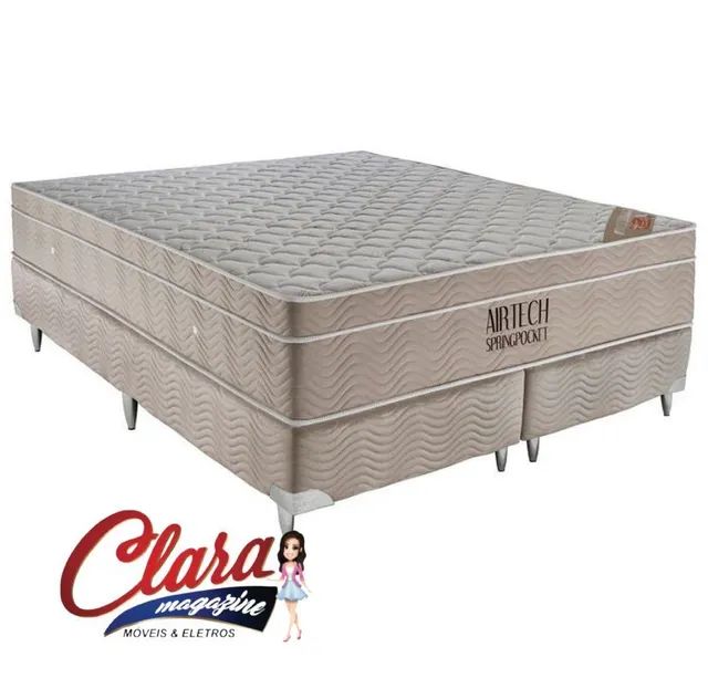 Conjunto box em molas ensacadas Queen. 