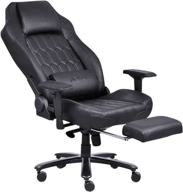 Cadeira Gamer Mad Racer V16 preta em couro legítimo edição limitada numerada - seminova - Foto 3