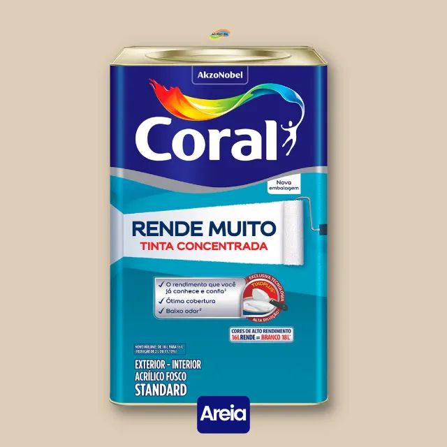 Tinta Coral Rende Muito Externo Interno 3,2L / 16L Cores - Foto 4