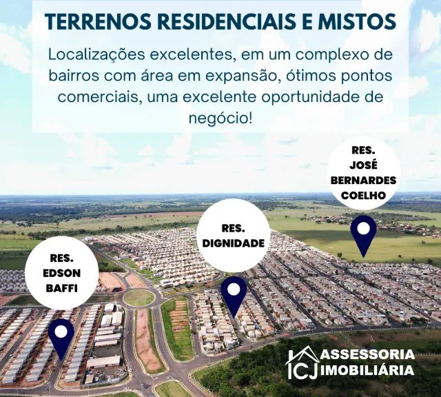 Terrenos Residenciais e Mistos no bairro Residencial Dignidade, em São José do Rio Preto