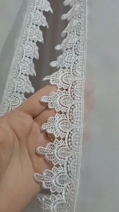 Mosquiteiro para Dossel Voal Delicado Luxo com Renda - Foto 2