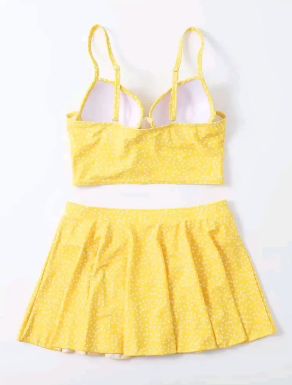 Conjunto de Praia Amarelo com Bolinhas - Foto 3