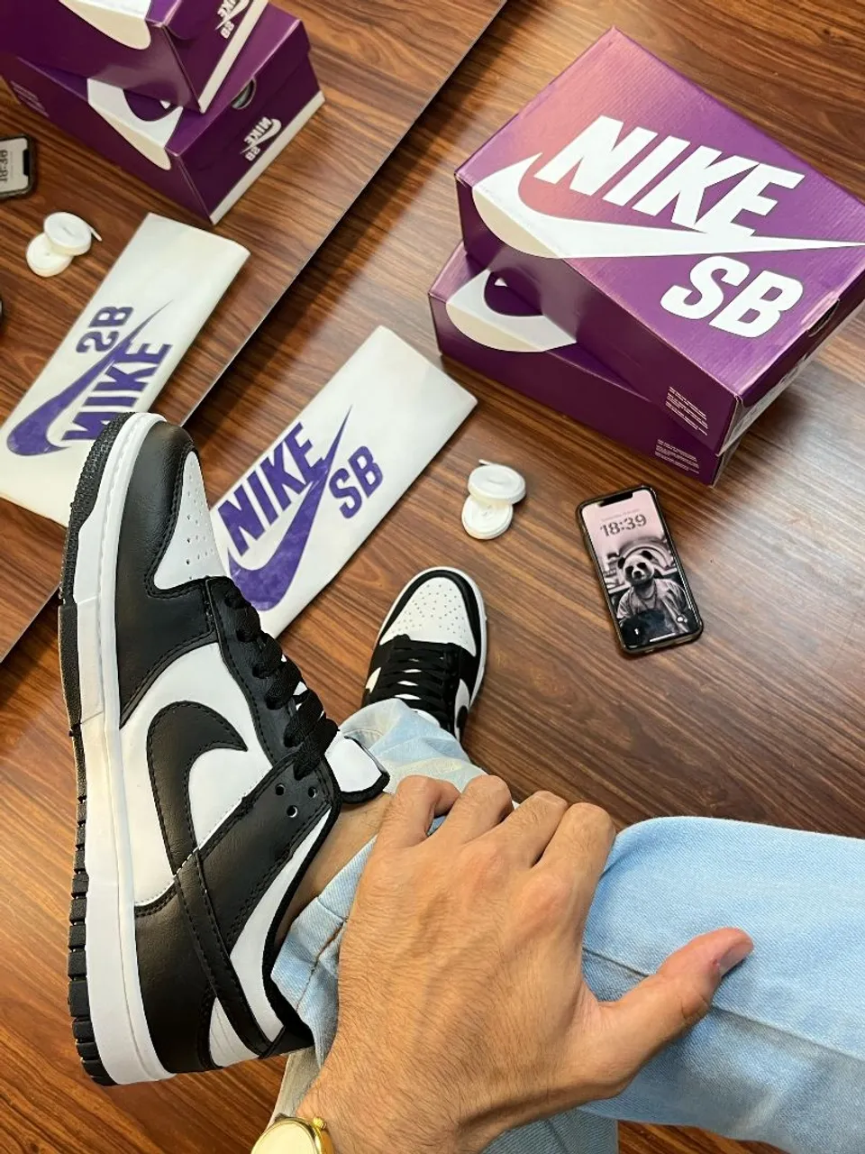 Tênis Masculino Nike Dunk Preto Número 42- Novo!
