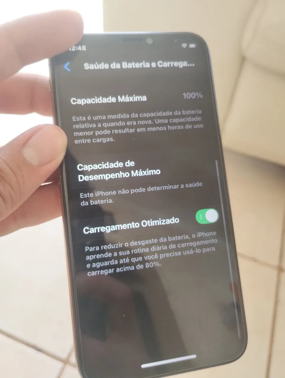 iPhone XS 64GB apenas com a traseira quebrada saúde da bateria com 100%