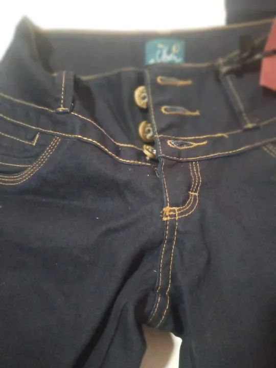 Calça Jeans  Uber Feminina Azul Escuro - Foto 5