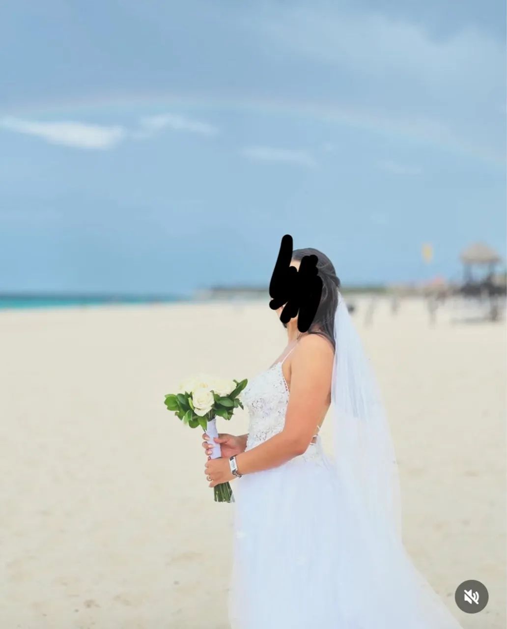 Vestido de noiva branco e véu - renda e tule - Foto 3