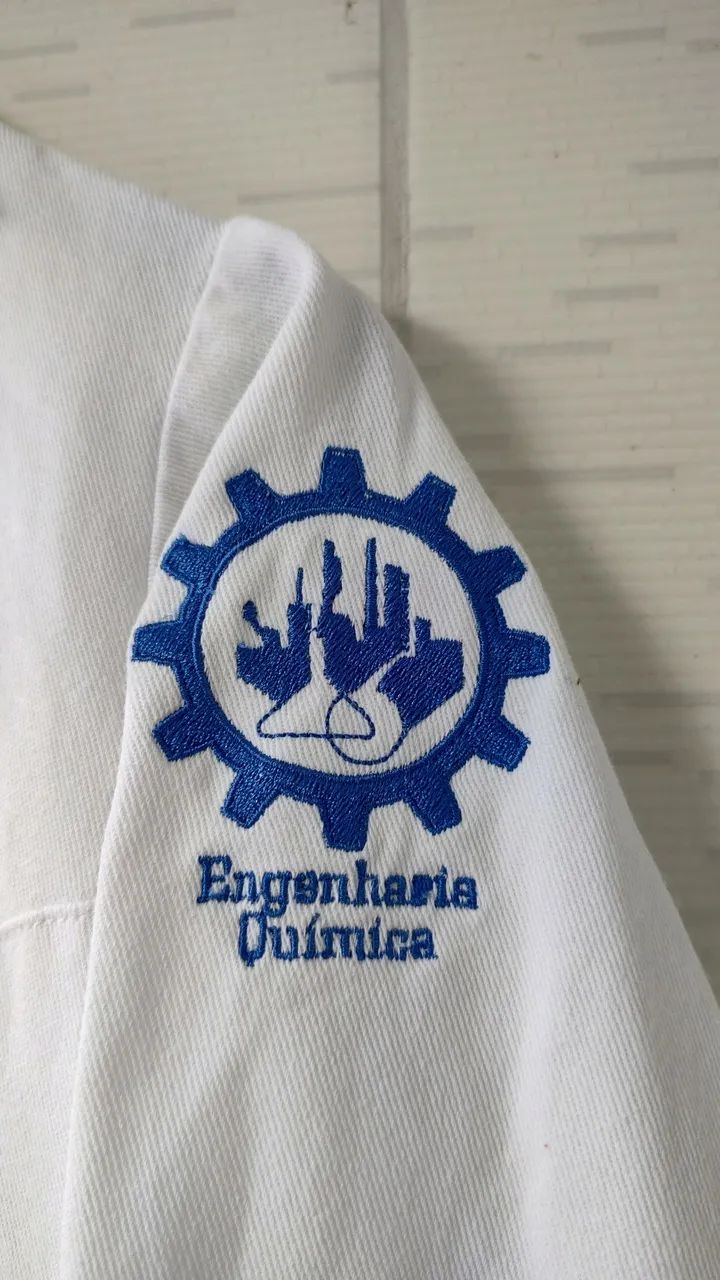 Jaleco laboratório / 100% algodão / bordado UFPE e Engenharia Química  - Foto 5