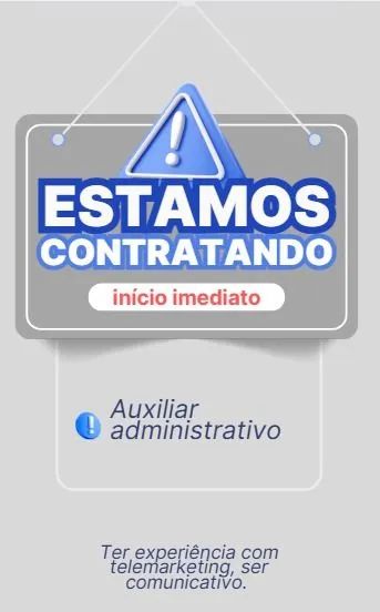 Vaga para auxiliar administrativo CG