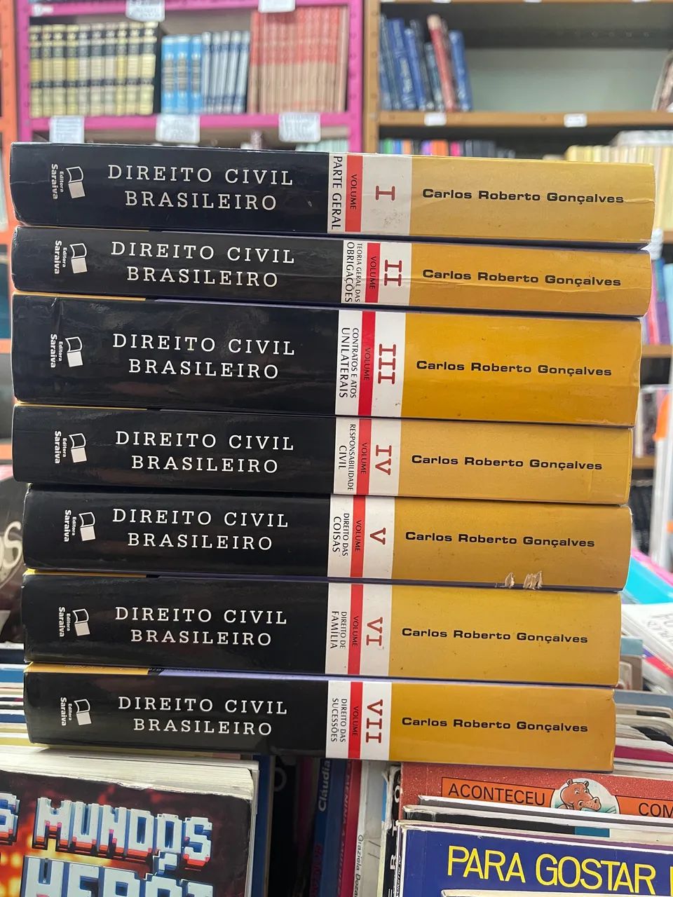 Coleção livro direito civil brasileiro 7 volumes Carlos Roberto Gonçalves  - Foto 3