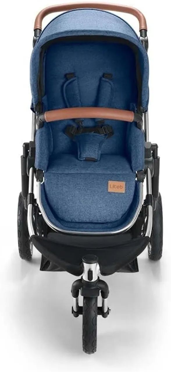 Carrinho de Bebê - Litet  -  Jet 3 Rodas - Azul - Bb681 - Foto 2