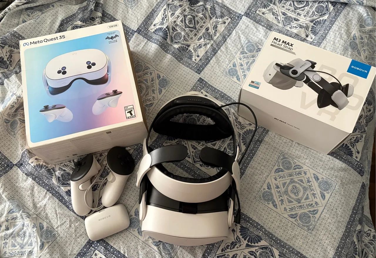 Meta quest 3s + jogo batman+ Bobovr com bateria extra - Foto 2