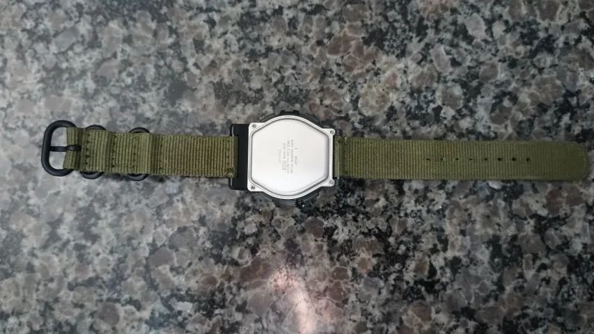 Relógio Casio DATA BANK WVA-200 Wave Ceptor Retro Vintage Casual Pulseira de Linho - Foto 4