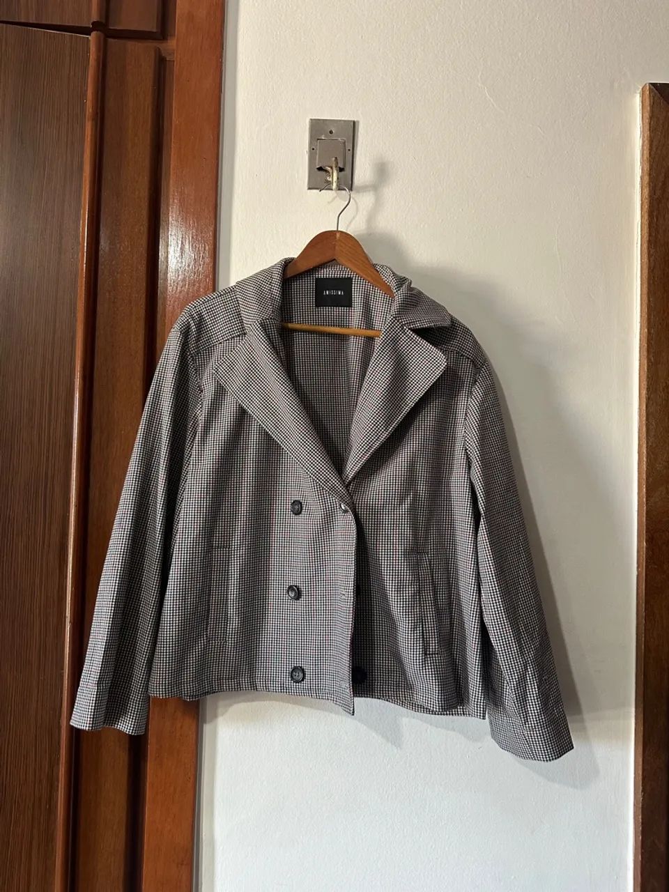 Blazer forrado xadrez