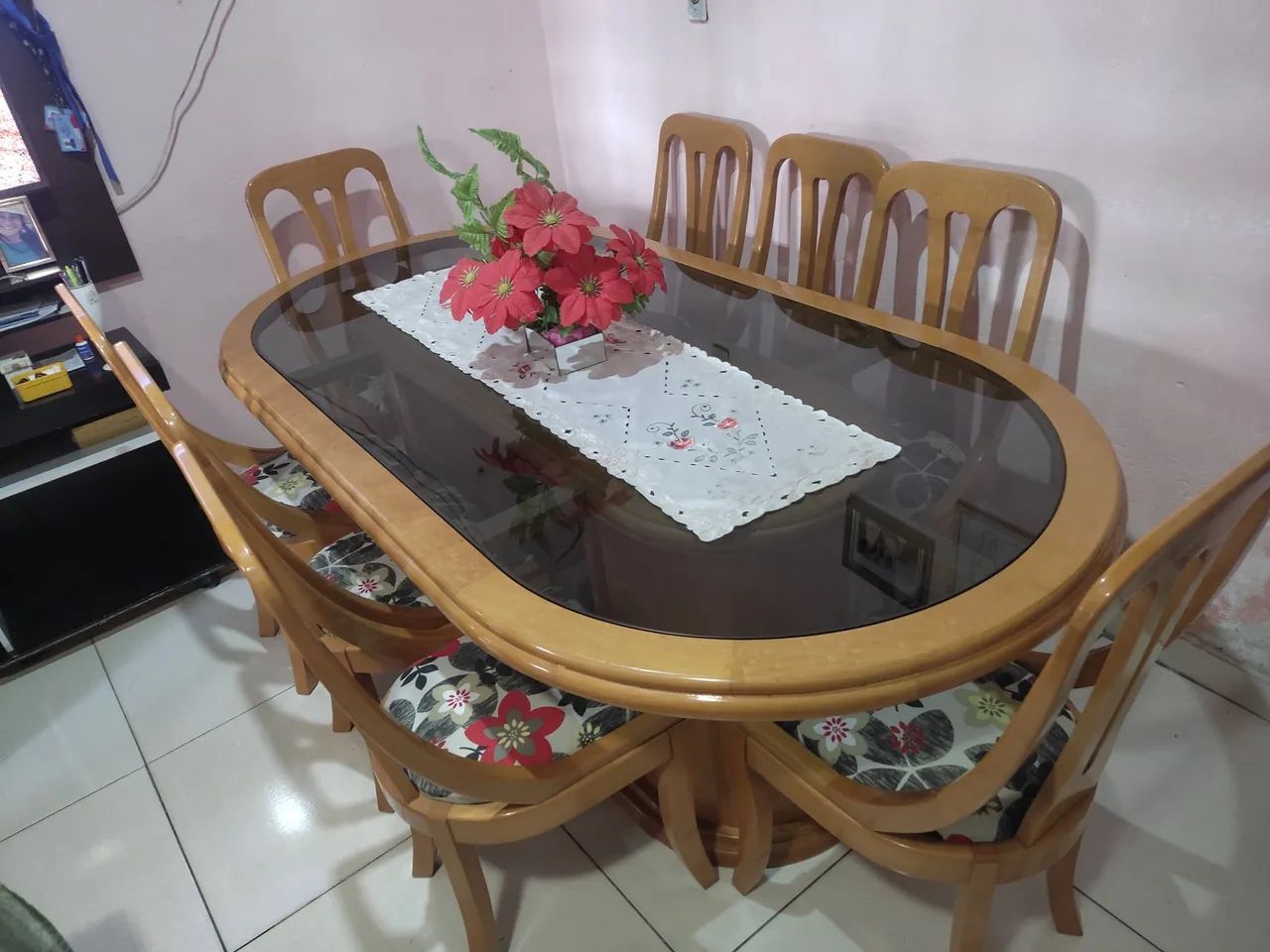 Mesa de jantar de 8 cadeiras 64842834661121120