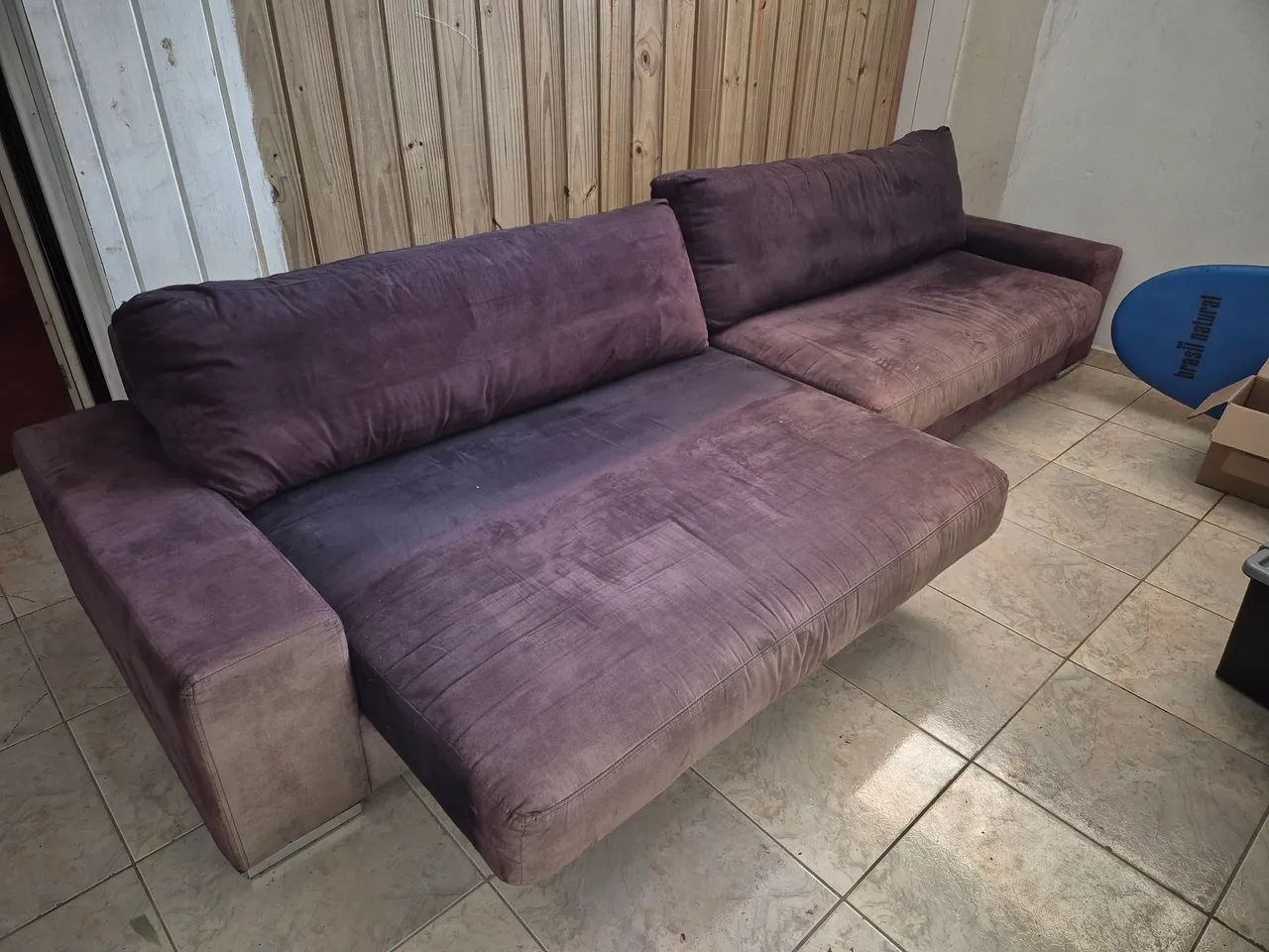 Sofá em Suede - 4 lugares