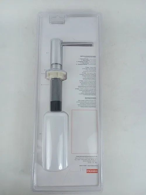 DOSADOR DE SABÃO FRANKE 250 ML CROMADO  - NOVO - Foto 2