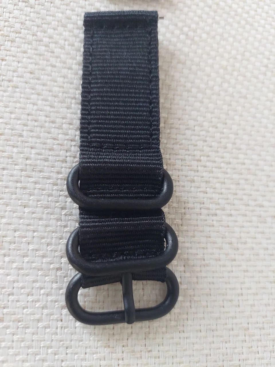 Pulseira de Relógio Nylon 22mm Preta - Foto 4