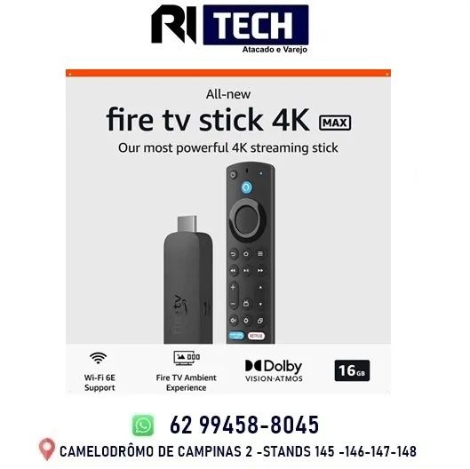 Amazon Fire TV Stick 4K Max 2 Geração Wifi 6 / Alexa  Hdmi Quadcore