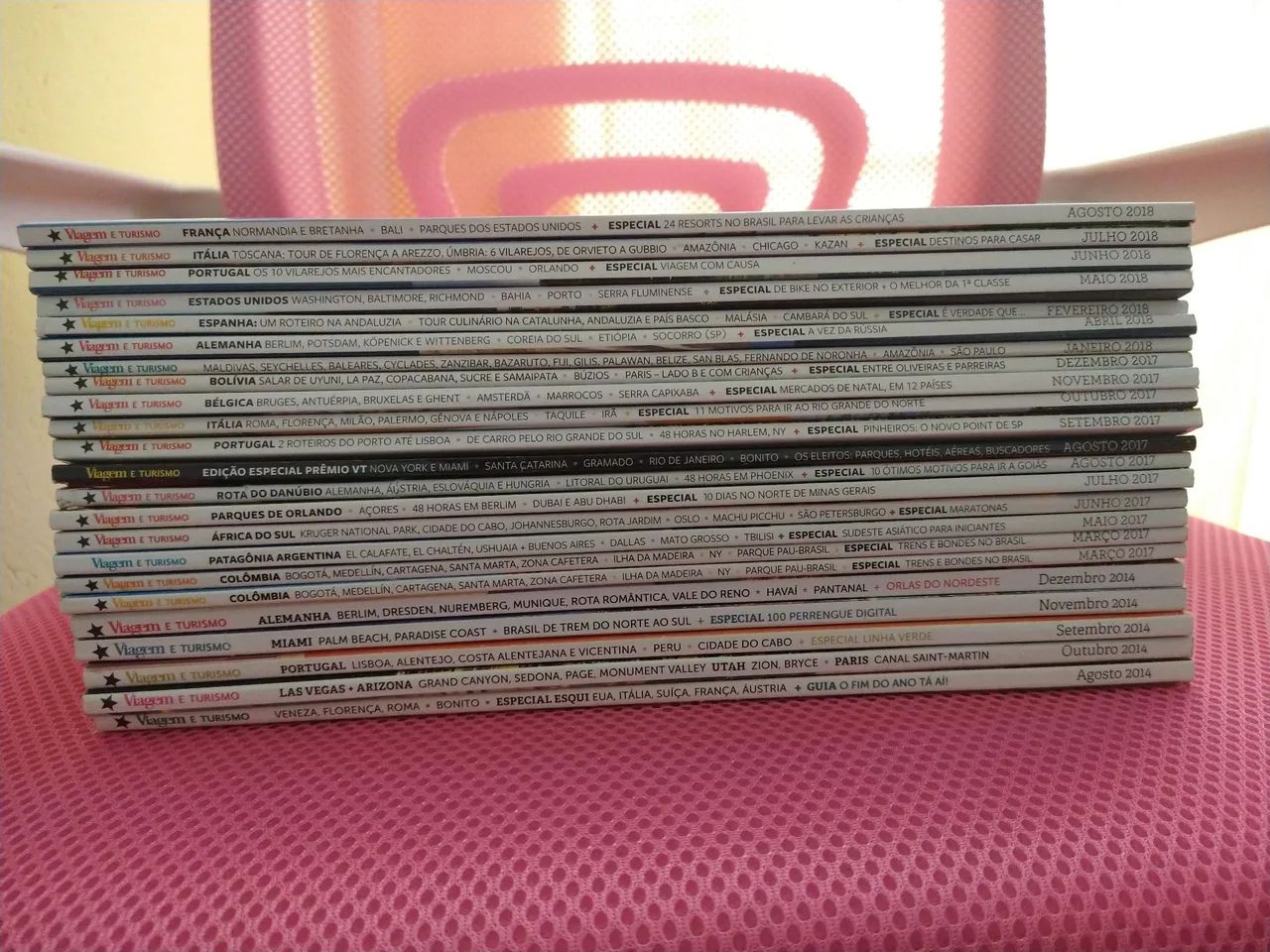 Coleção Viagem & Turismo - 22 Revistas (2014-2018) - Impecáveis