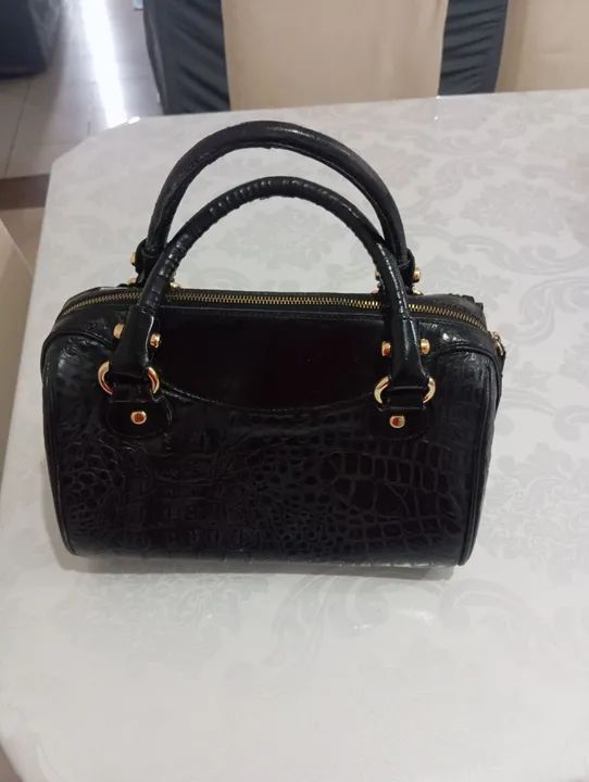 Bolsa Carmen Steffens Preta com Franjas - Foto 2
