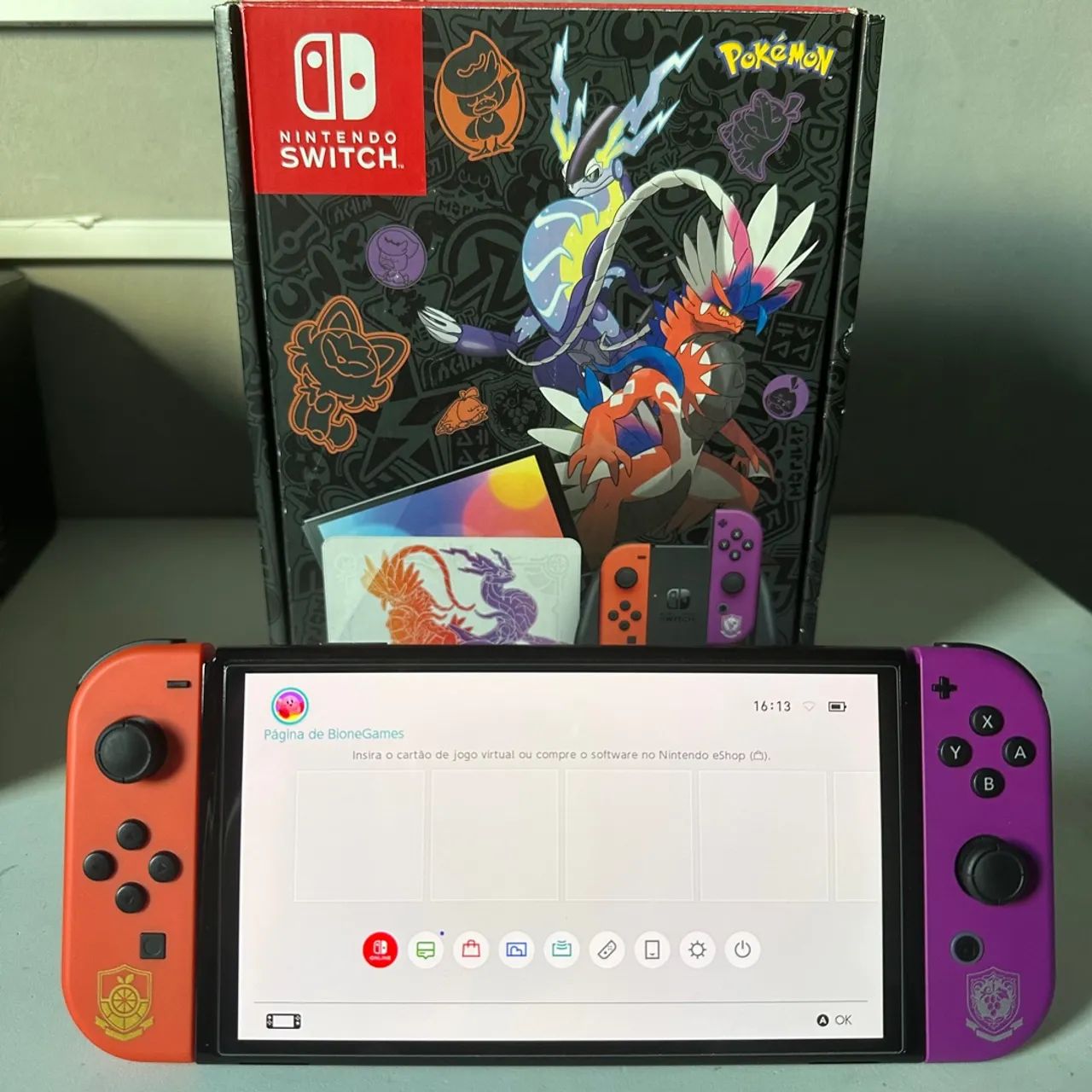 Nintendo Switch OLED Edição Pokemon Scarlet e Violet Usado - Foto 4