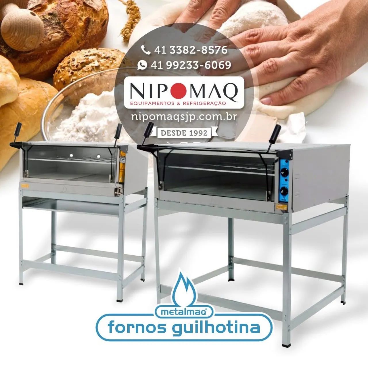 FORNO GUILHOTINA ELÉTRICO 1 CÂMARA 90X90X25 AÇO INOX FR/LAT - METALMAQ  - Foto 6