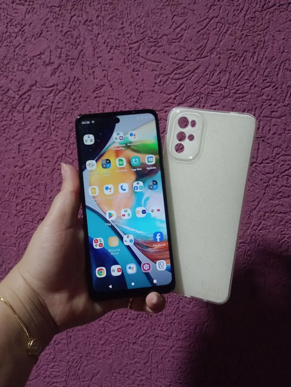 Smartphone moto g22 5g biometria desbloqueio facial câmeras tops