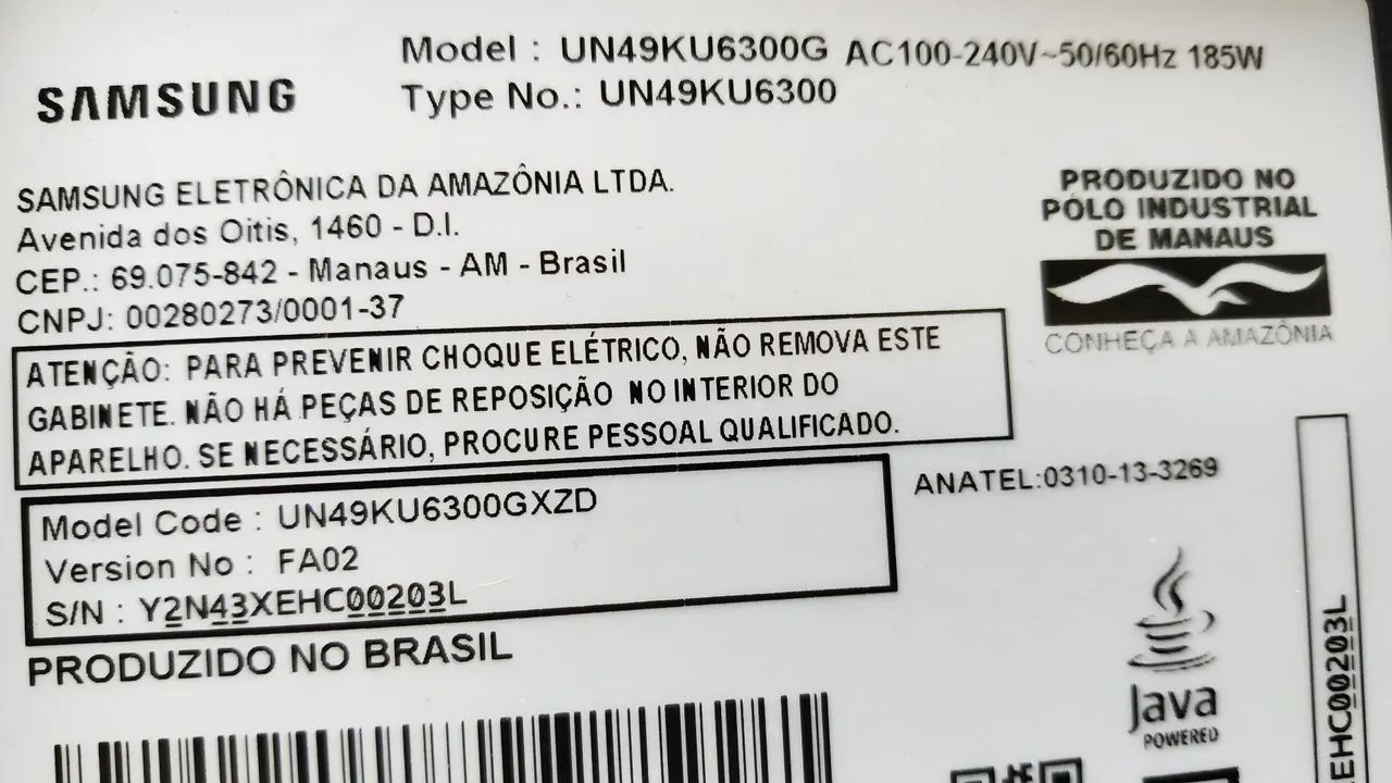 TV Samsung 49 polegadas Curved UHD- Tela Trincada. - Foto 3