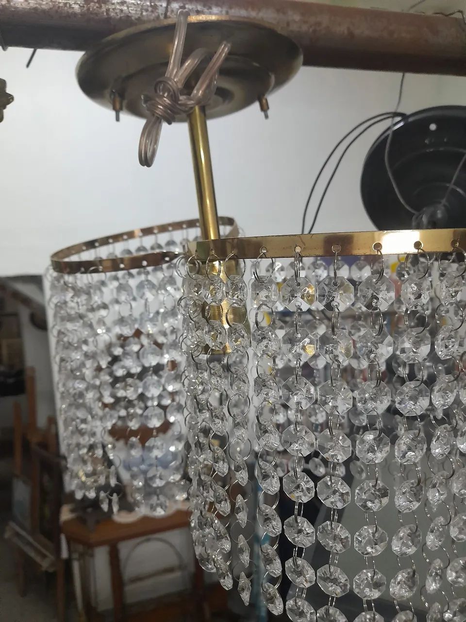 Lustre pequeno de cristais de acrílico  - Foto 3