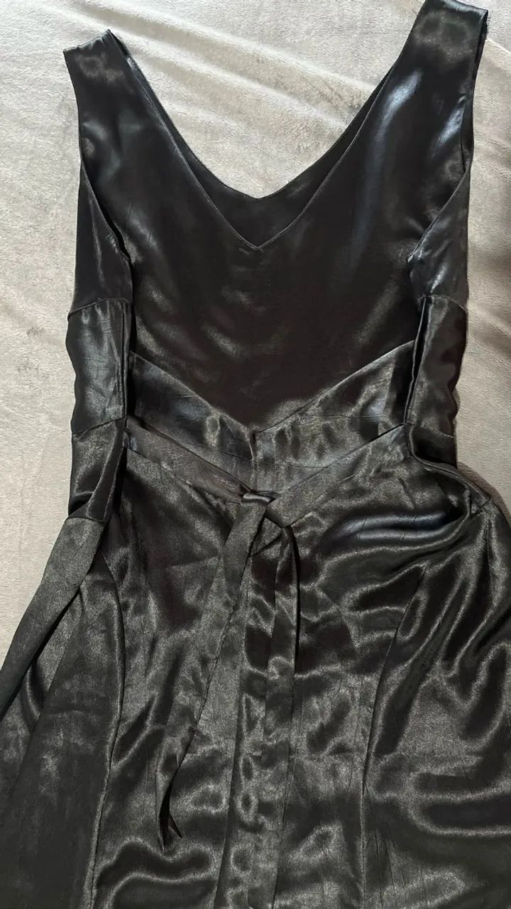 Vestido de Festa Longo Preto - Marca Charbon Tam G - Foto 2