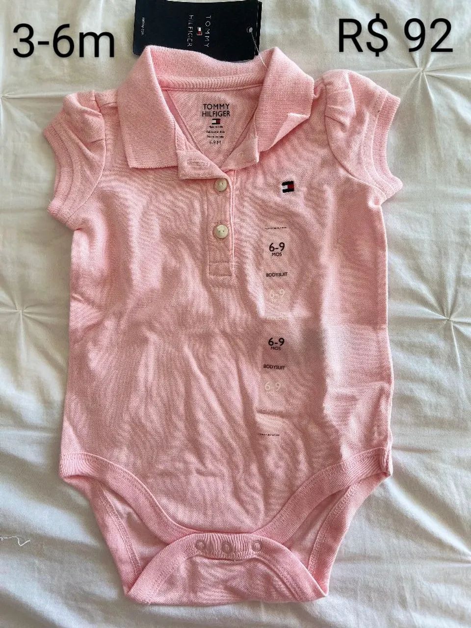 Body listrado Tommy Hilfiger 3-6 meses - Foto 2