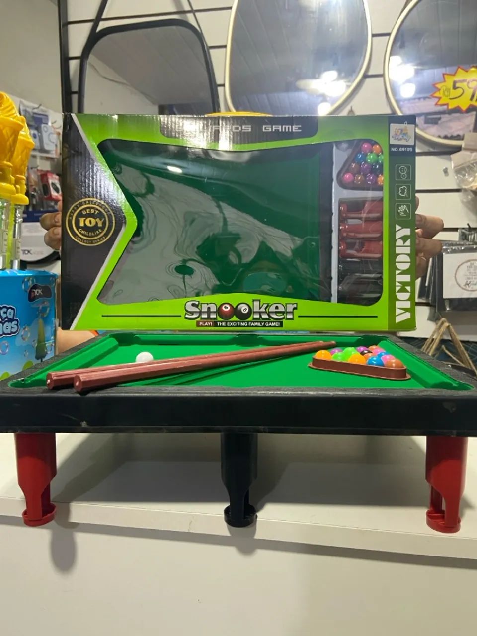 MESA DE SINUCA BRINQUEDO 
