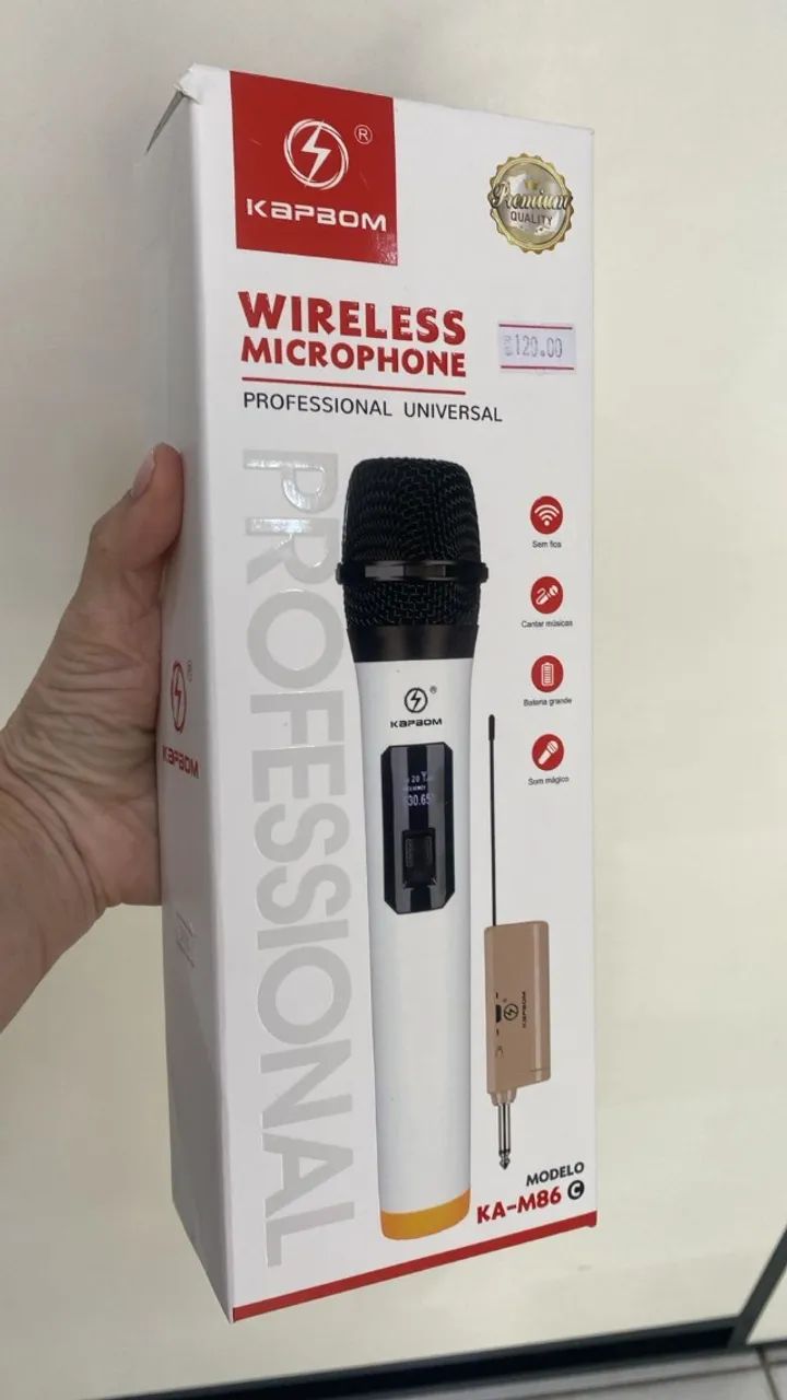 Microfone Sem Fio Profissional Ka-M86 - kapbom Loja Coimbra Computadores Entregamos