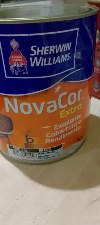 Tinta semi-brilho branco da novacor