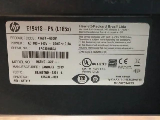 Oferta - A-INFO monitor Hp led 19 polegadas modelo Hp L185x saída VGA não tem HDMI em perf - Foto 5