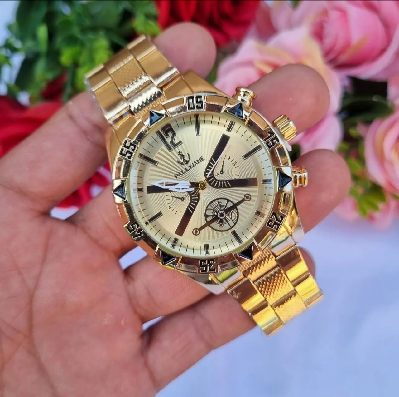 Relógio Masculino Dourado