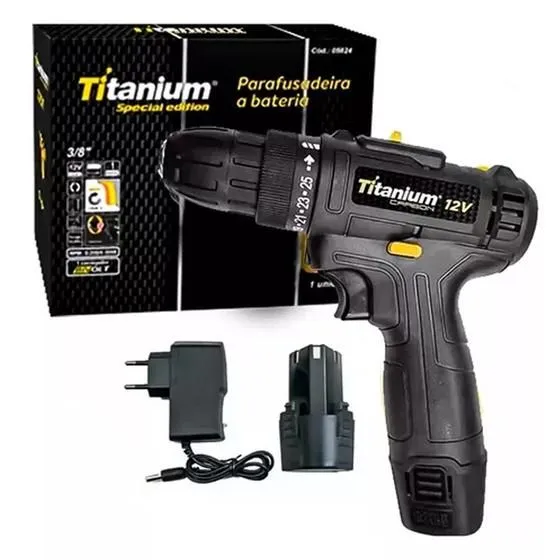 Parafusadeira 12V Titanium - Nova!