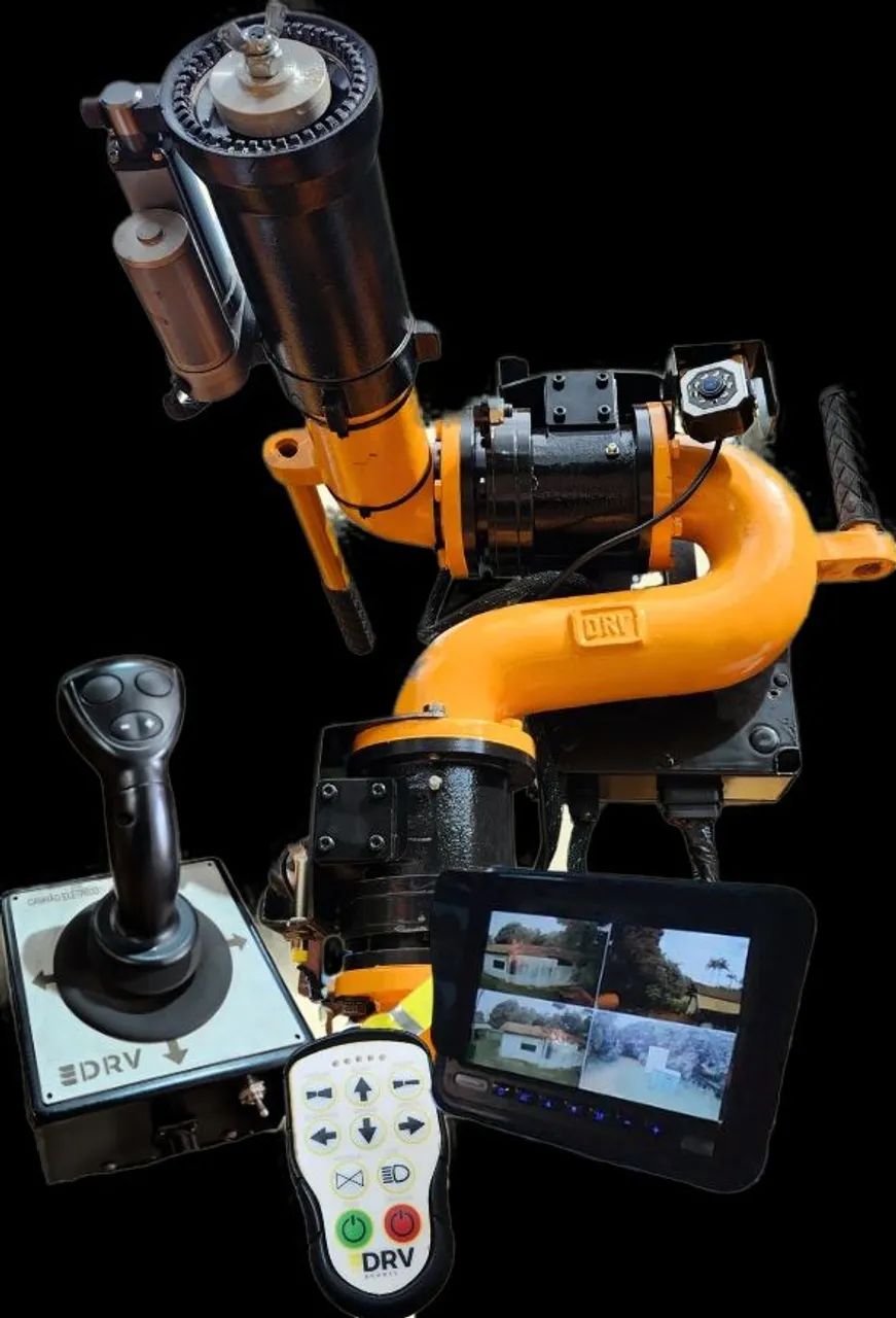 canhão monitor bombeiro elétrico com joystick câmera e controle remoto - Foto 4