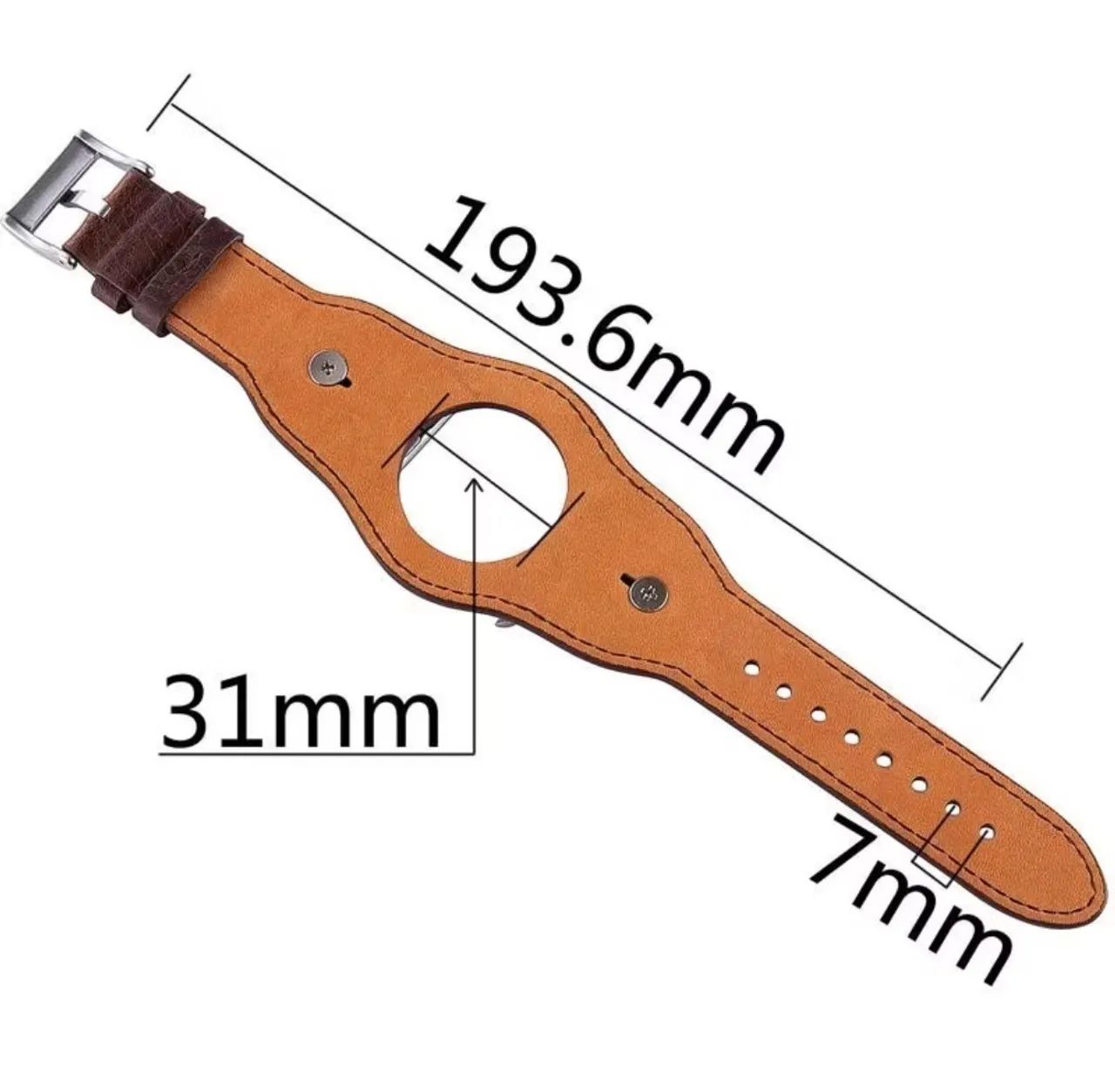 Pulseira Apple Watch em couro 42-44-45 mm  - Foto 2