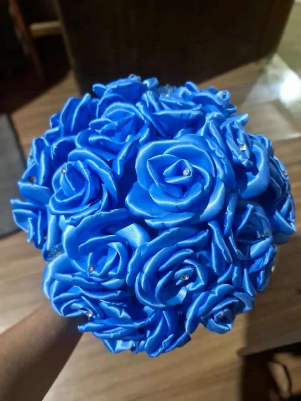 Buquê de casamento azul serenity 