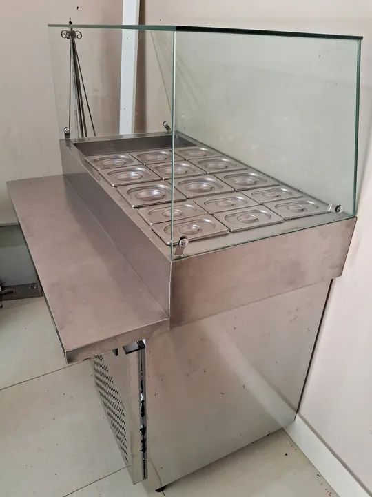 Condimentadora inox - 15 cubas - 220 V - Foto 4