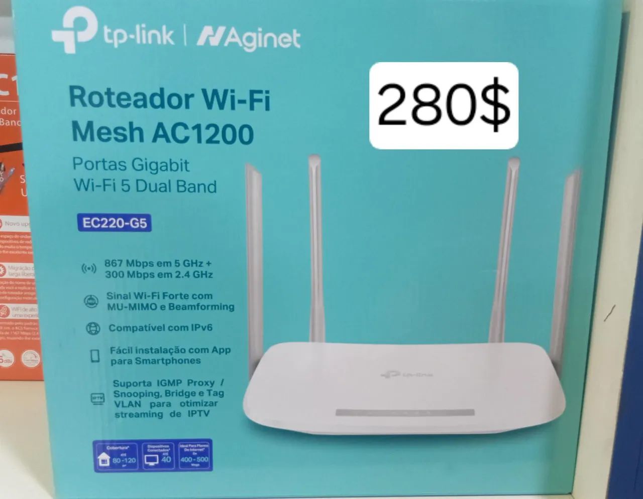 ROTEADOR TP LINK WIFI AC1200 DUAL BAND WIFI 5G