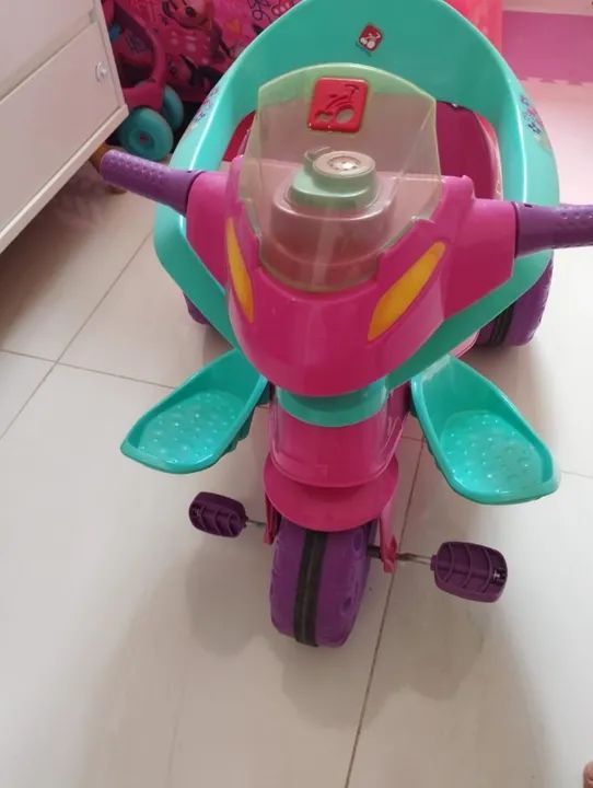 Triciclo Velobaby G2 Passeio & Pedal (Rosa) Bandeirante