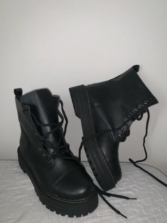 Botas Coturno Femininas Preta