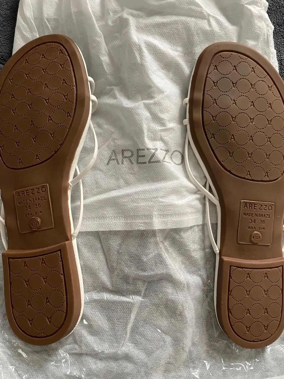 Rasteirinha Arezzo Branca - Nova Nr.34 - Original  - Foto 5