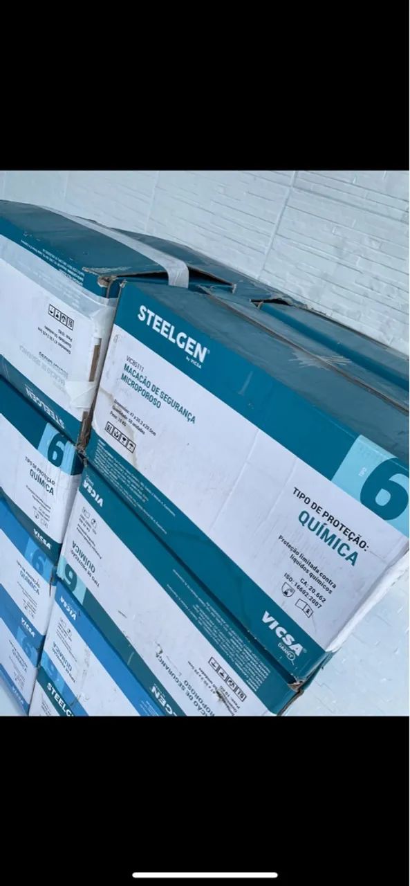 17 Caixas | Macacão de Segurança Microporoso - Proteção Química C.A 20.662
