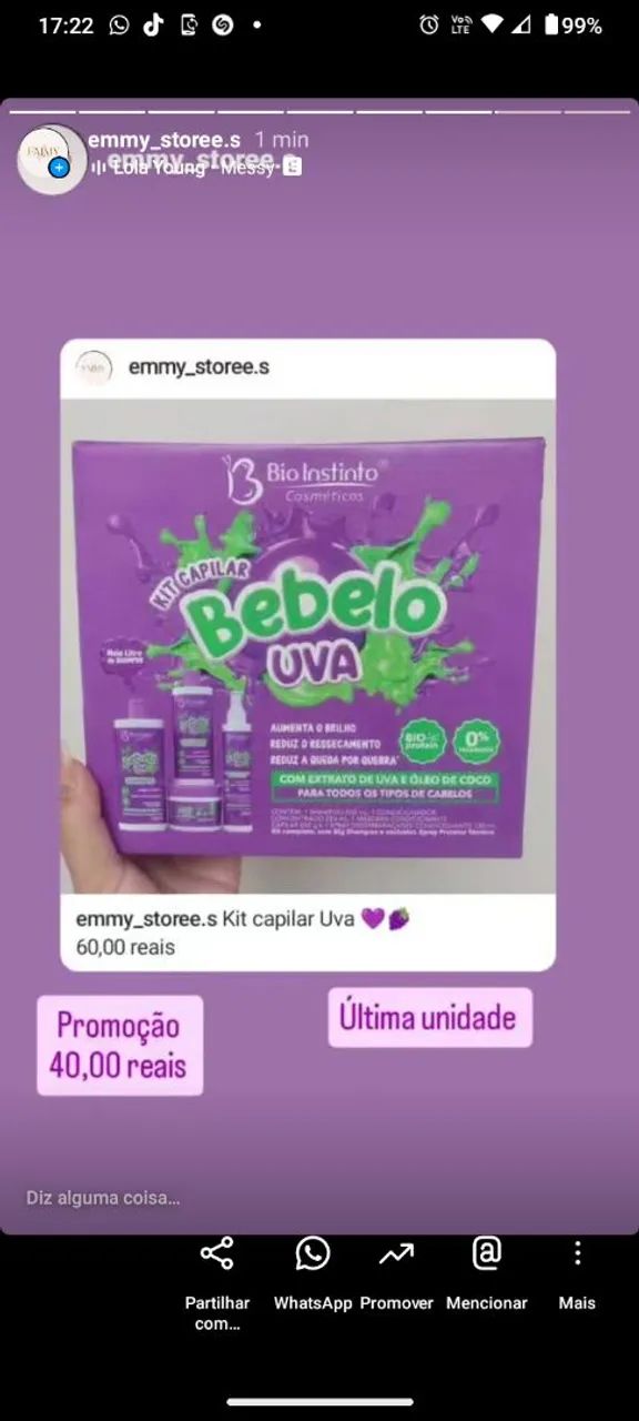 Kit Capilar Bebelo Uva - Última unidade