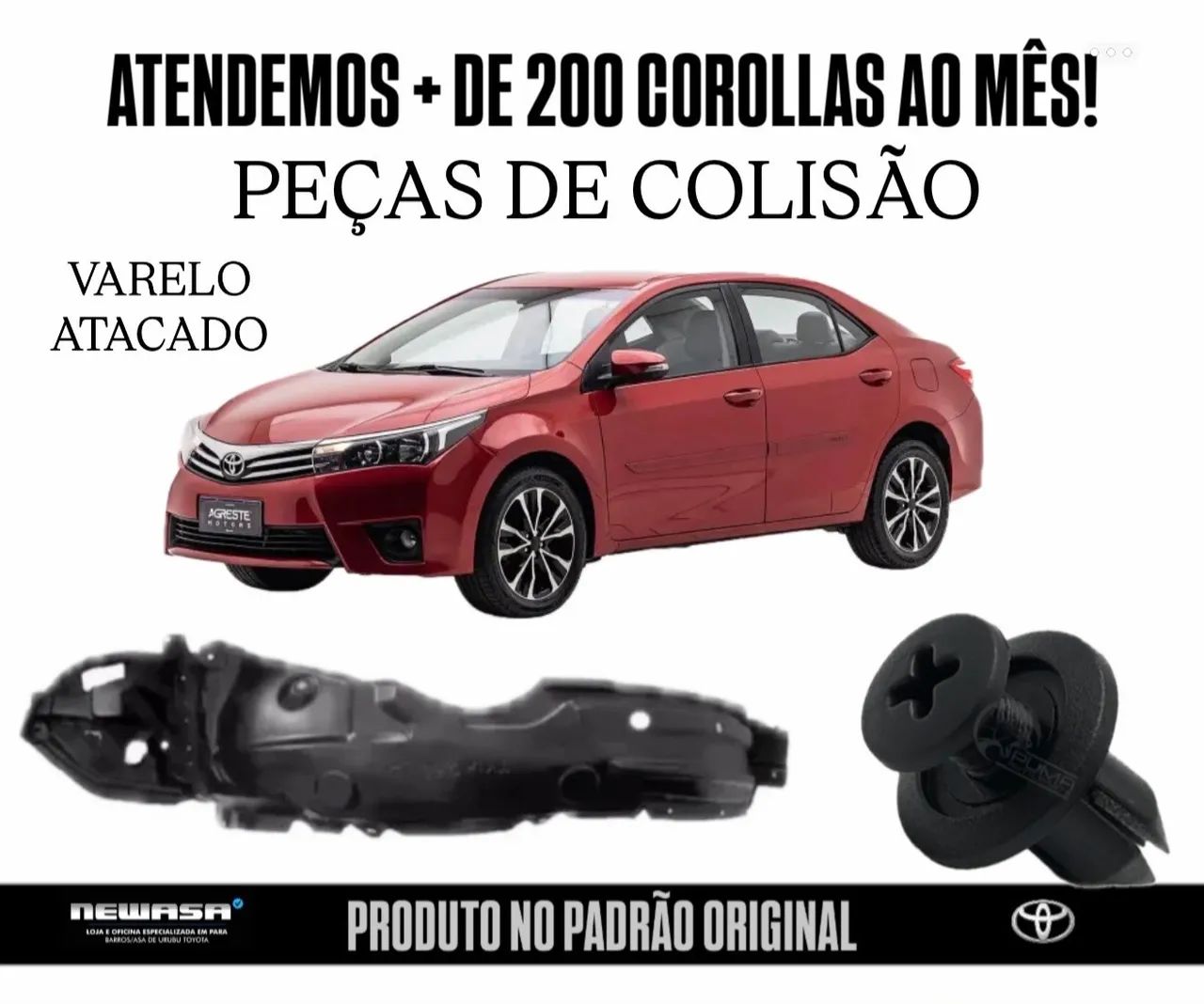 PARA BARRO / ASA DE URUBU / ASA DE MORCEGO PARA COROLLA