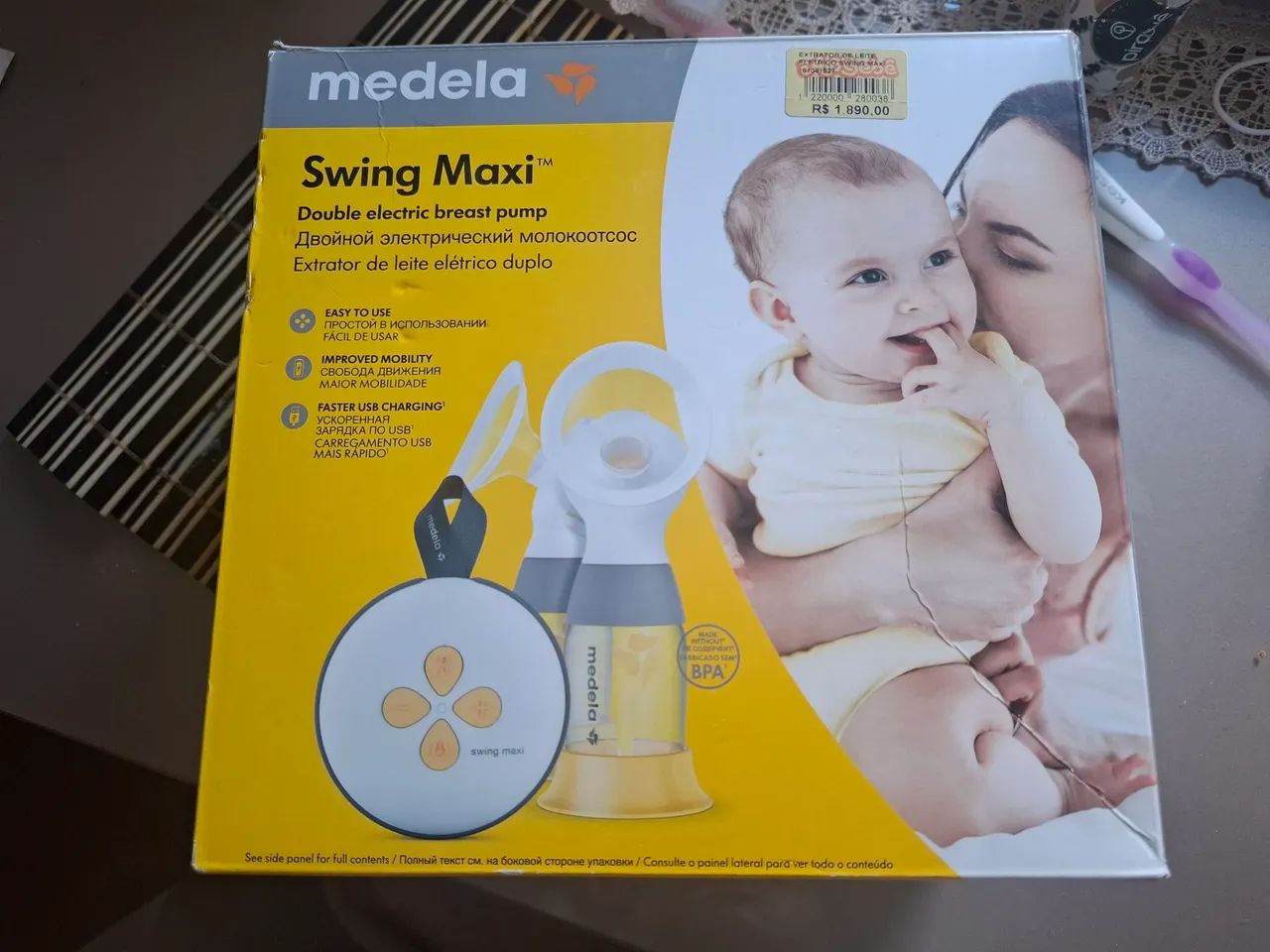Extrator de Leite Elétrico Duplo Medela Swing Maxi