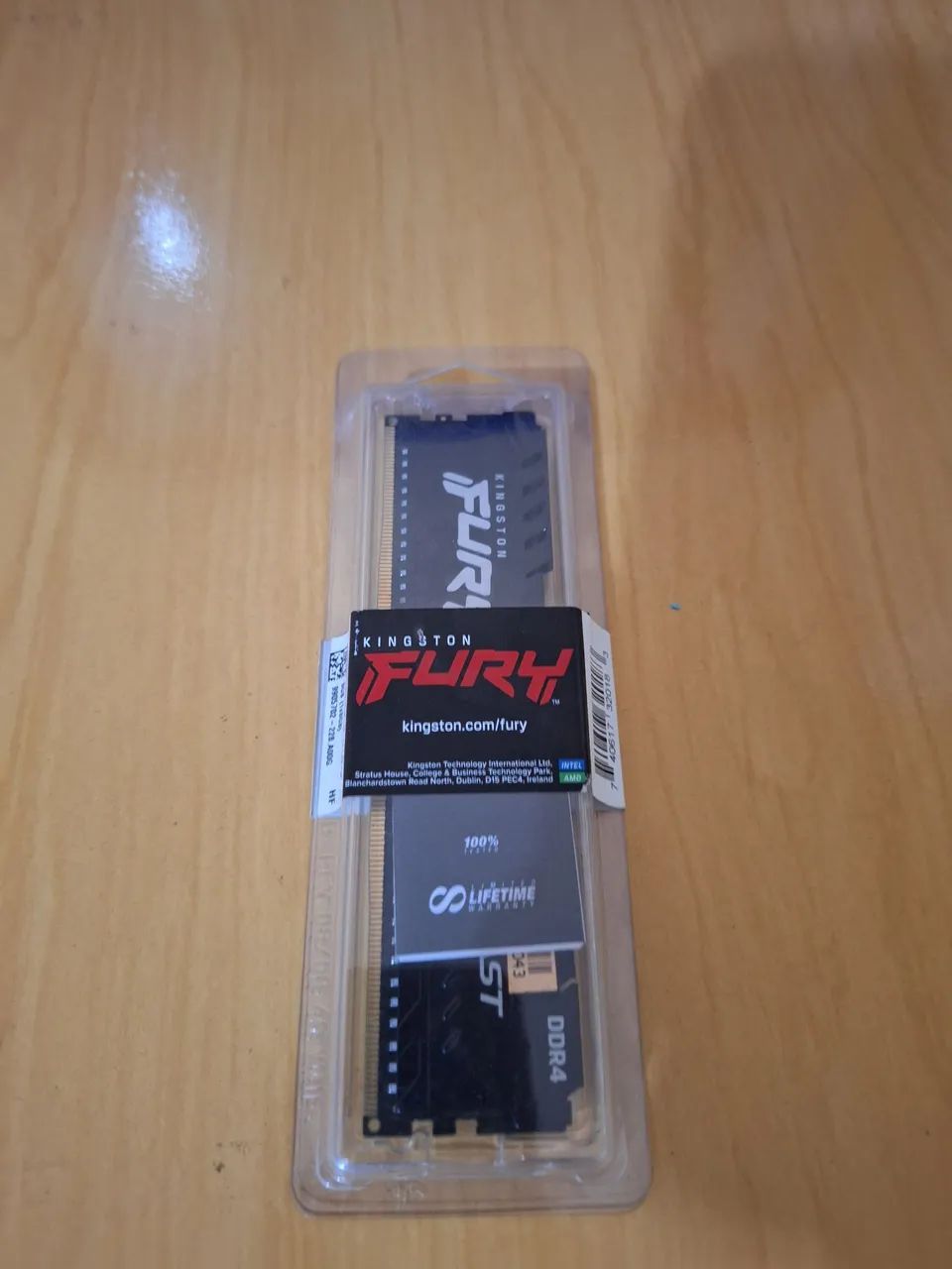 Memória Kingston Fury Beast 8GB, 3200MHz, DDR4, CL16, Preto